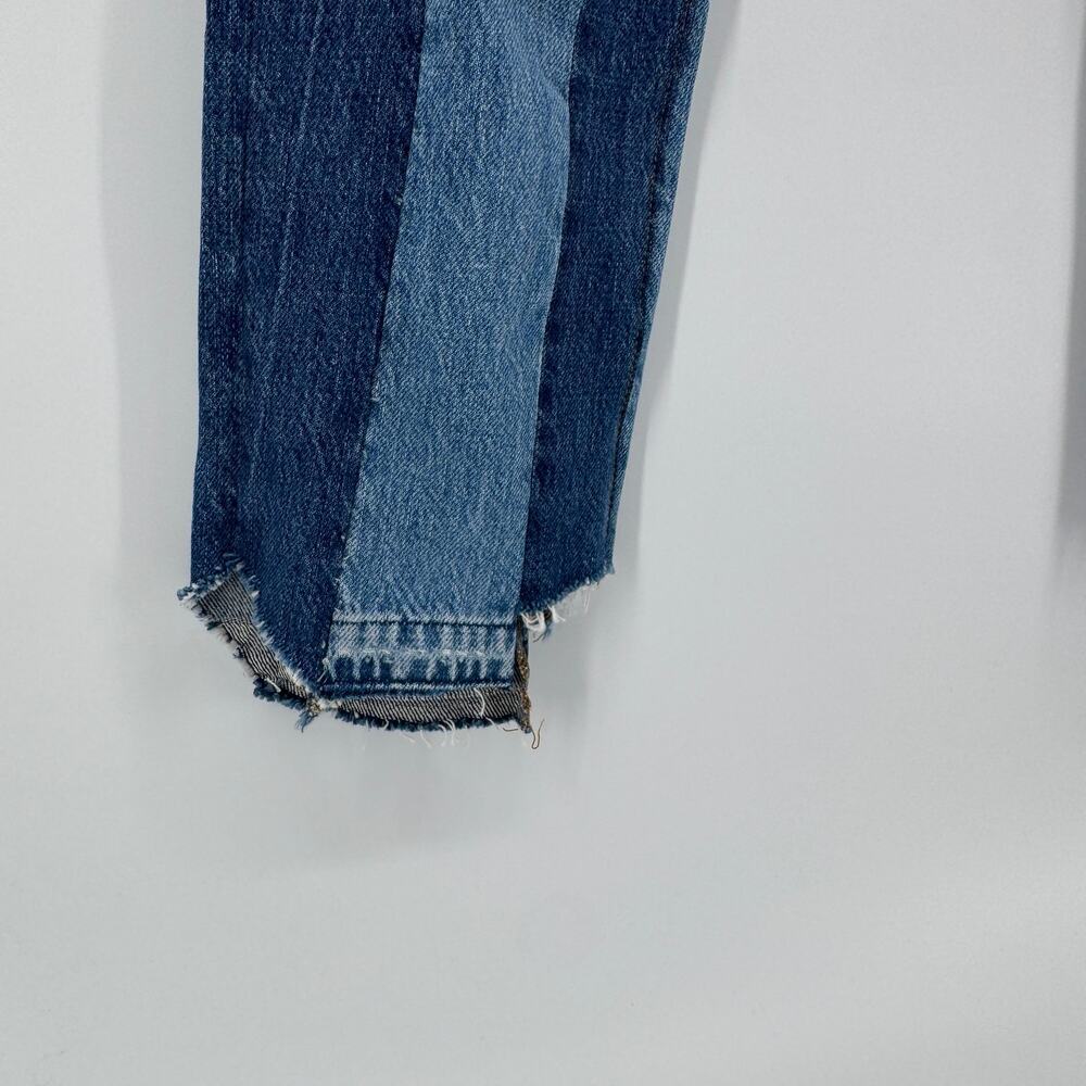 FRAME Denim Nouveau Le Mix Patchwork Jeans Sz 26 NWT $449 Distressed - Picture 6 of 12